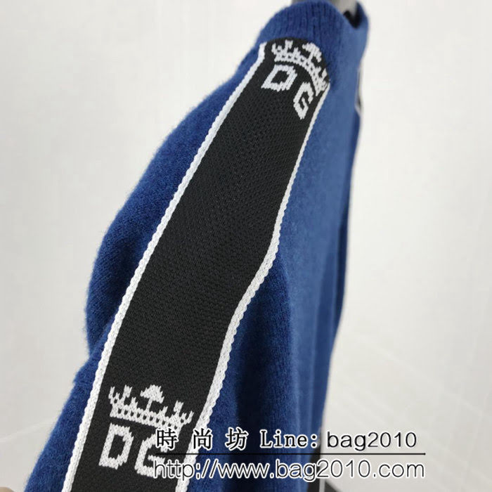 DＧ杜嘉班納 18SS秋冬新款 織帶logo 保暖舒適 男款毛衣 訂制美麗奴羊毛 打底百搭款 ydi2414